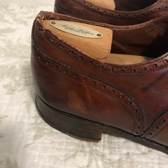 Johnston & Murphy vintage oxford wingtip shoe brown leather lace up size 11 main image 8